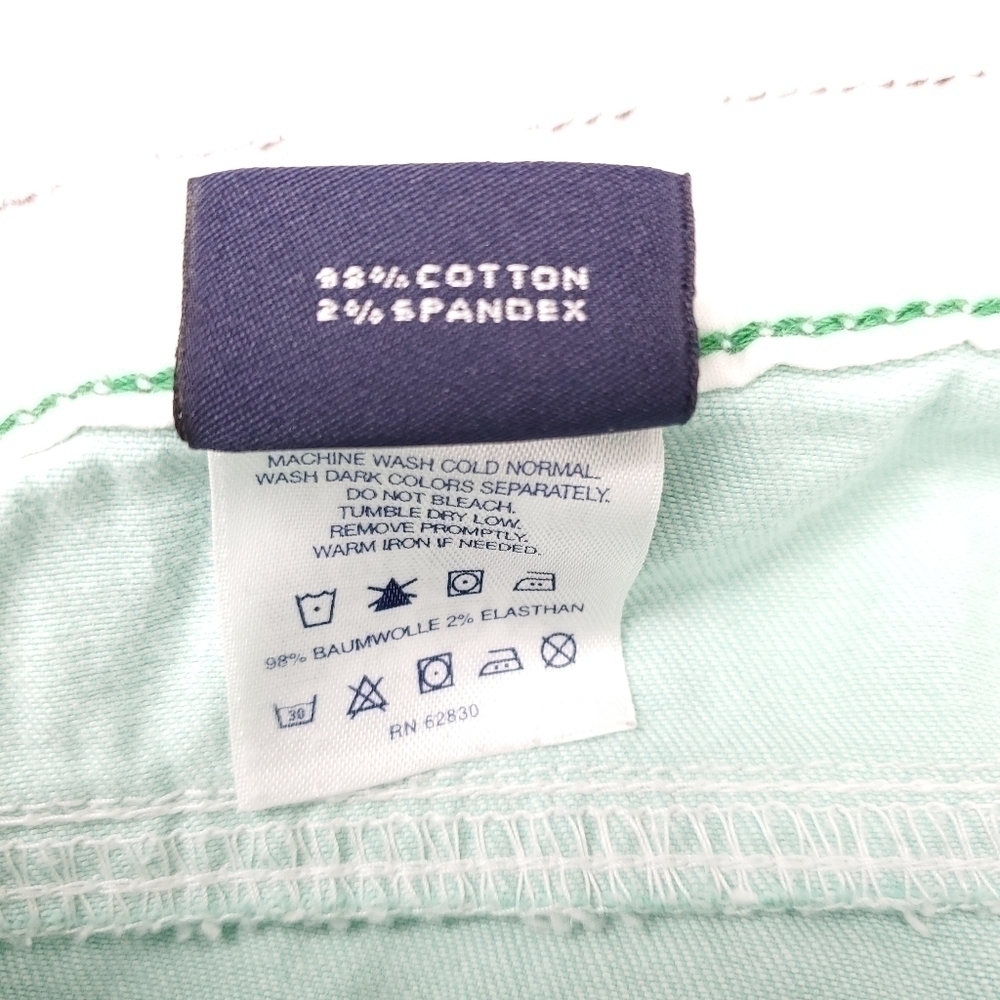 Lands' End Turquoise Original Fit Bootleg Jeans 12 - Picture 5 of 10